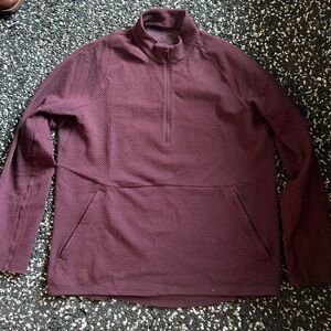 Lululemon At Ease Half-Zip (Mens XL, Light Maroon)